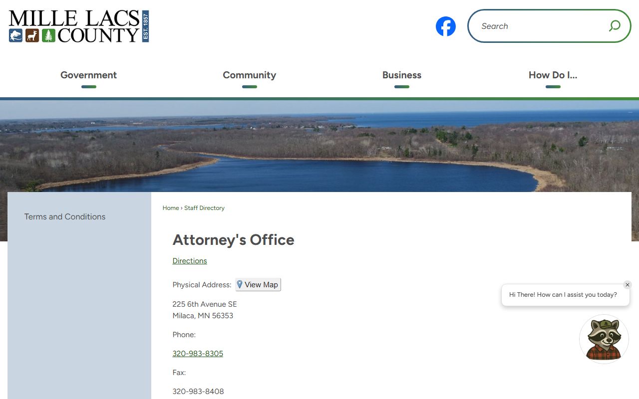 Mille Lacs County criminal court records County Attorney directory